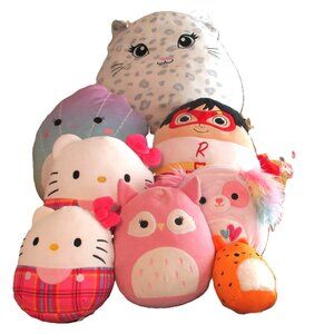 Lot Of 8 Squishmallows Plush Toys Various Characters & Sizes